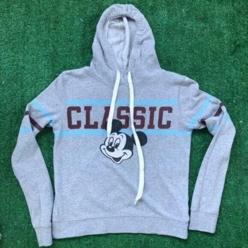 Disney Gray Mickey Mouse Hoodie Casual Style Small - Picture 4 of 8